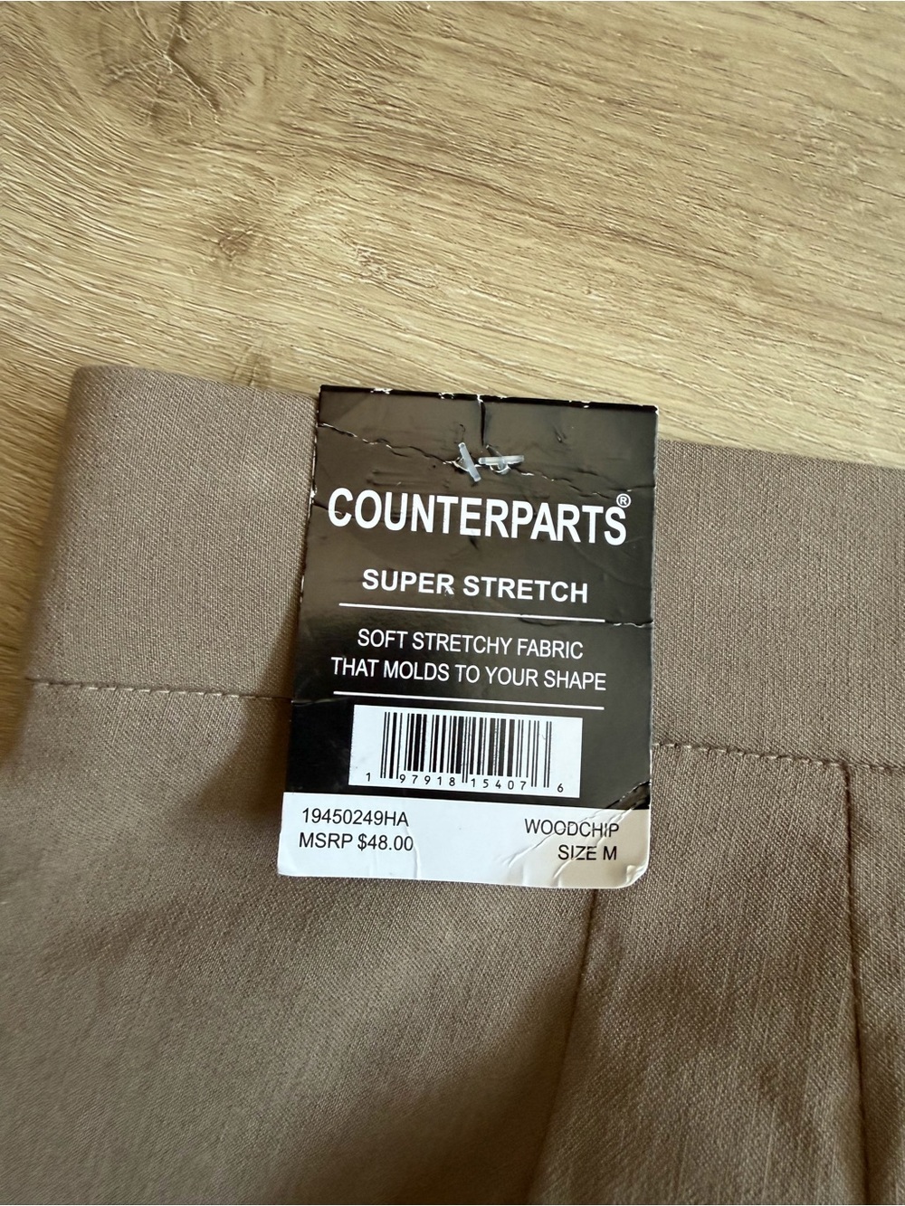 Counterparts Women’s Wide-Leg Super Stretch Tan Pants Size M Pull On - Picture 6 of 7